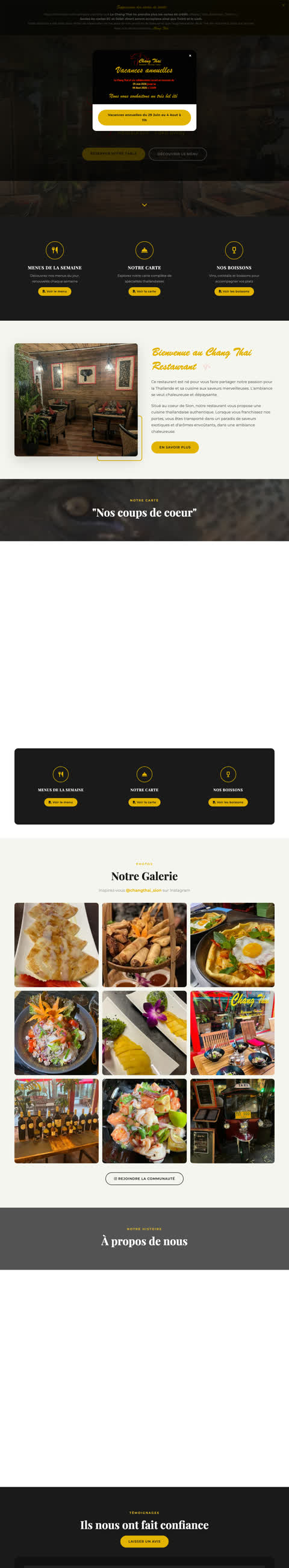 Site Chang Thai Sion réalisé par MYDMC