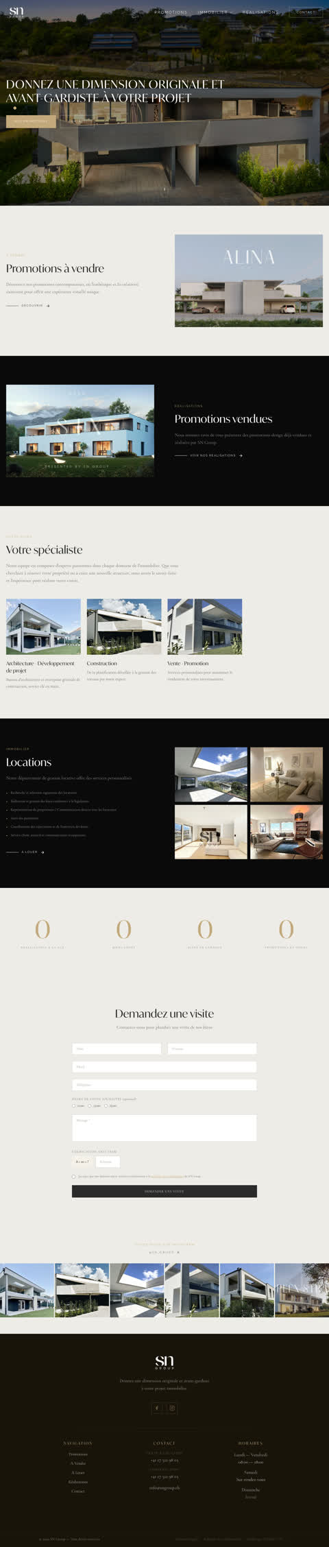 Site SN Group réalisé par MYDMC